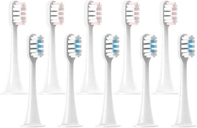 Replacement Brush HeadsCompatible for Xiaomi Mijia T300/T500/T700 for Sonic Electric Toothbrushes(5Pink5White)
