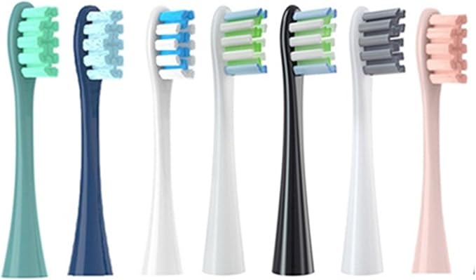 Compatible for Oclean Flow/X/X PRO/ Z1/ F1/ One/Air 2 /SE Brush Heads Soft Sonic Toothbrush Vacuum Bristle 7pcs Replacement(7 Colors)