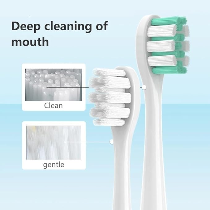 10/pcs Suitable Sonic Electric Toothbrush Heads Compatible for with Replacement Tooth Brush Bristles(Pink)