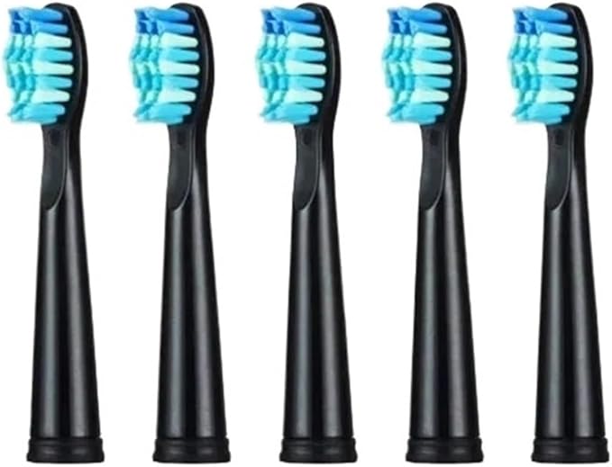 5-10Pcs Replacement Brush HeadsCompatible for Seago/Fairywill Electric Toothbrush FW/SG 507/508/515/551/917/959/908(5pcs Black)
