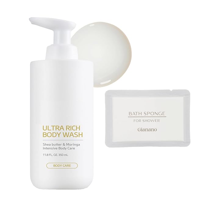 Moisturizing &amp Refreshing soft Foaming Body Wash For A.t.o.m.y Rich Body Wash 11.8 fl oz (350ml) /1 Body sponge