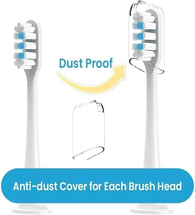 4/20pcs Replacement Brush HeadsCompatible for Xiaomi Mijia T300 T500 T700 Electric Toothbrush Soft Bristle Nozzles(4pcs Blue)