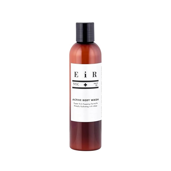 EiR NYC Active Body Wash | Hydrating Shower Gel Body Cleanser with Deeply Moisturizing Aloe Leaf &amp Olive Oil | Notes of Sage Rosemary &amp Lemongrass All Natural | Sulfate Phthalate &amp Parab