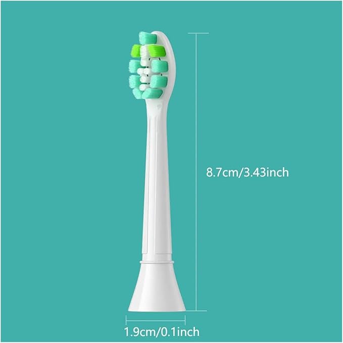 4-16pcs Replacement Toothbrush HeadsCompatible for Phillips Sonicare Electric HandlesSoft Bristles(8pcs White)