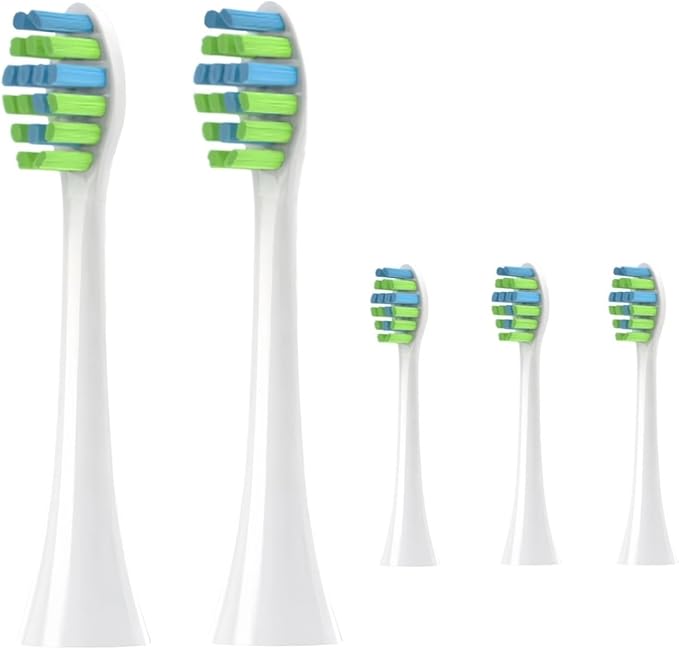 Compatible with 7AM2M AM101/AM105-5 Pack Soft Bristle Electric Toothbrush Heads Premium Replacement Accessory