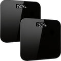 2 Pack Scale for Body Weight Digital Bathroom Scale with Clear LED Display High Precision Measurements 400lb Safe Rounded Corners (Batteries Not Included)