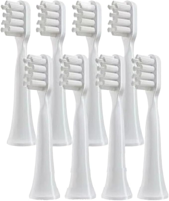 8PCS Toothbrush Replacement Heads for Xiaomi Mijia T100 Mi Smart Electric Head(8 White-Standard)
