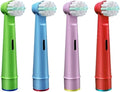 Electric Toothbrush Replacement Heads Compatible for Oral-BD100 D25 D30 D32 4739 3709 3744 Basic Cleaning Soft Bristles(Orange)