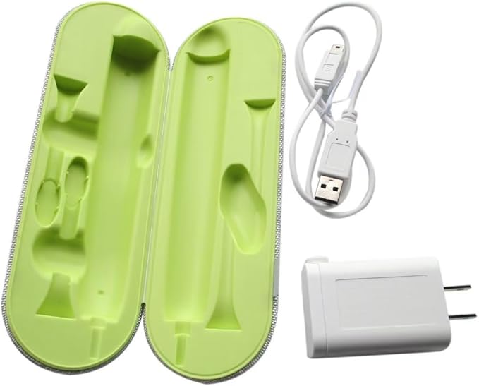 HX9210 Travel Charger Case w/AC Charger+USB Cable Replacement for Philips Sonicare DiamondClean Sonic Toothbrush HX9382HX9372HX9362HX9360(Gray-Green)