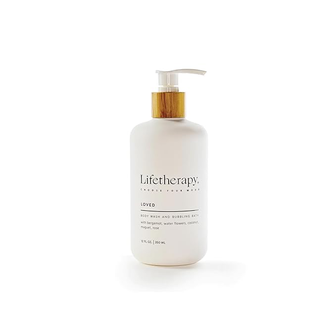 Lifetherapy 3-in-1 Body Wash Bubble Bath &amp Hand Wash – Loved | Clean Skin-Loving Formula | Vegan &amp Gluten Free | Nourishing &amp Revitalizing | Free From Parabens Sulfates &amp Phthalates