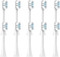 Replacement Toothbrush HeadsCompatible for MIJIA T301/T302/T501 Sonic Electric Tooth Brush Bristle Nozzles with Vacuum Packaging(10 White)