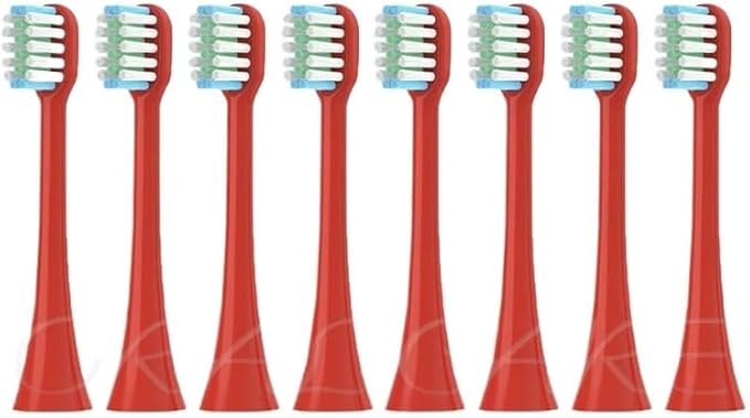 Compatible for Toothbrush Head Replacement T10S/T10/T3/T5/T6/T20/S3/ST051/V5/E7/L11//P6 Vacuum Brush(Red)