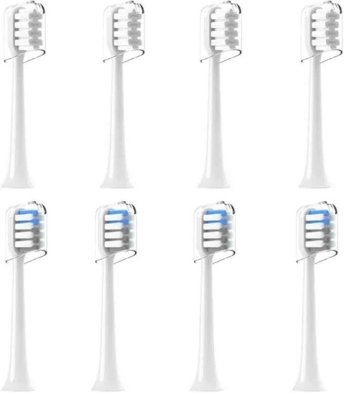 4PCS Replacement Brush HeadsCompatible for Xiaomi Mijia T200 Electric Toothbrush Head Soft Bristle(Gray)