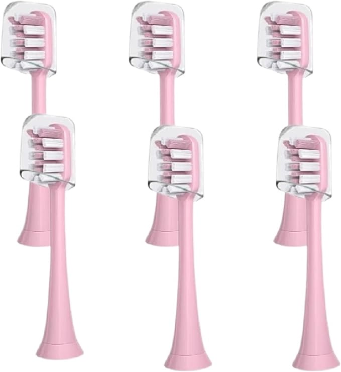 12pcs Replacement Heads Compatible for SOOCAS X3/X3U/X5 Toothbrush Brush Soft Bristle Nozzles(Pink)
