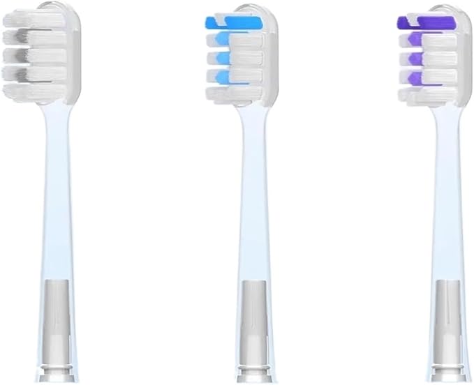 10 Pcs Replacement Toothbrush HeadsCompatible for Laifen Wave Electric Transparent(10pcs Violet)