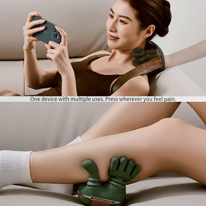 Handisense Massager 2026 New Pro 4D Wireless Massager Shiatsu Deep Tissue Relief with Heat Electric Hand Shoulder and Neck Massage Speed Adjustment Back Arms Legs (Green)