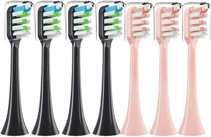 Compatible for X3 X5 X3U X1 V1 V2 Head 7pcs Replacement Heads Brush(3pink 4black)