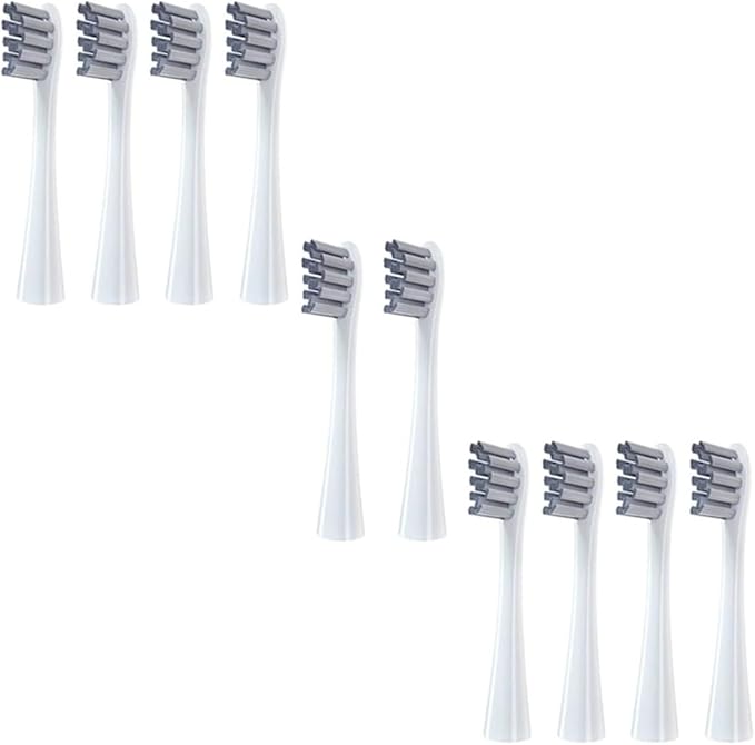 10/20X Replacement Brush HeadsCompatible for OcleanX/X PRO/ Z1/ F1/ One/Air 2 /SE Sonic Electric Toothbrush Soft Dupont Bristle Nozzles(10pcs Grey)