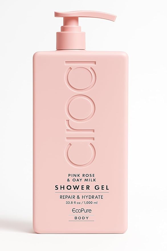 Ciroa Pink Rose &amp Oat Milk SHOWER GEL Repair &amp Hydrate Dermatologically Tested &amp Vegan Friendly 33.8 fl oz / 1000ml