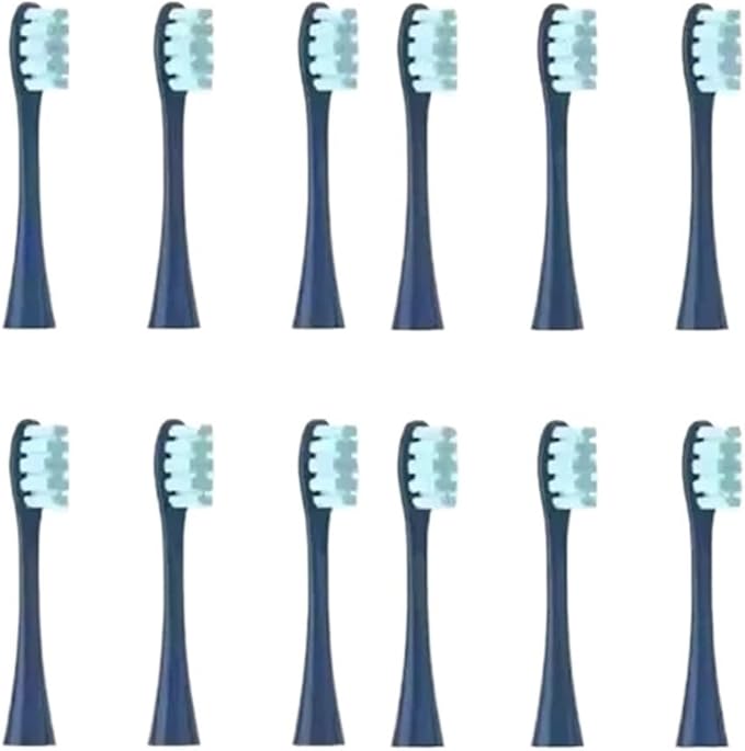 8/12Pcs Soft Vacuum Bristle Toothbrush Heads for Electric Sonic Replacement Brushes(12pcs Dark Blue)