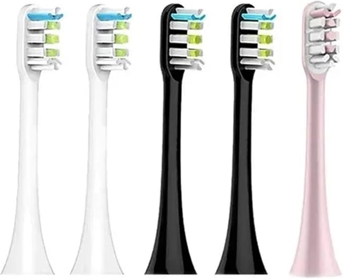 Compatibility for Xiaomi SOOCAS X3 X5 X3U X1 V1 V2 Clean Brush Heads Replacement Head Bristle Sonic Electric Nozzles with Anti-dust Cap(3 Colors)