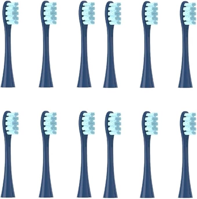 12PCS Replacement Tooth Brush Heads Compatible for X/X PRO/ Z1/ F1/ One/Air 2 /SE Sonic Soft Electric Toothbrush Cleaning(12pcs Dark Blue)
