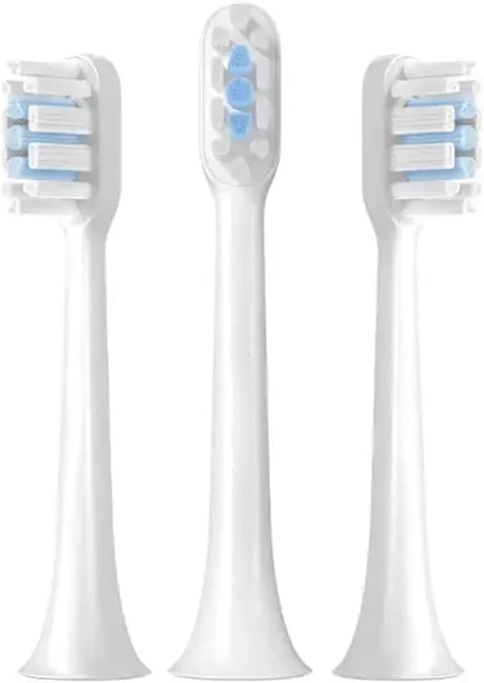 Compatible for Xiaomi Mijia T301 T302 Sonic Smart Electric Toothbrush Head Brush Spare Pack Replacement Parts(3 pcs White)