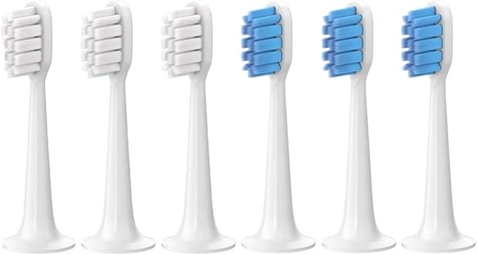 6PCS Replacement Brush Headsz Compatible for XIAOMI MIJIA T300/T500/T700 Sonic Electric Tooth Soft Bristle Caps Vacuum Package Nozzles(Sensitive WH3BU3)