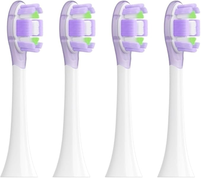 4/8PCS Replacement Brush Heads Compatible for XIAOMI MIJIA MES609/610 Pro Sonic Electric Toothbrush Sealed Package(4 pcs Purple)