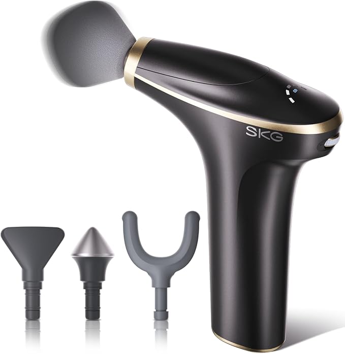 SKG Mini Massage Gun Deep Tissue for Women Men FSA and HSA Eligible Birthday Gift for Women Men 10mm Portable Percussion Massage Gun with Carry Bag Handheld Muscle Massager for Pain Relief FS700