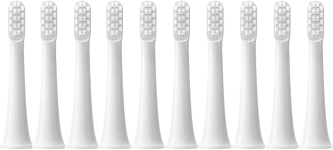 10pcs Replacment Heads Compatible for T100 Sonic Toothbrush Soft Vacuum Whitening Clean Bristle Brush Nozzles Head(10pcs White)