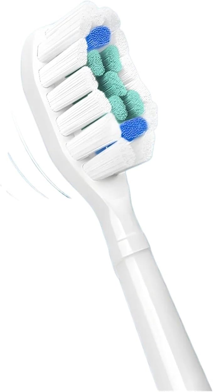 Compatible for Philips Sonicare Toothbrush Heads 4/8/12/20 PCS Replacement Bristle Heads(White-12 Pcs)