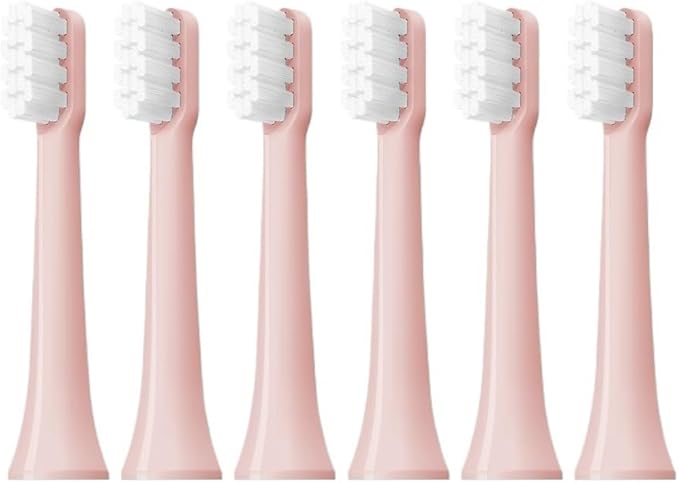 Adaptive Toothbrush Head Compatible for T100 Replacement Brush MES603 Soft Bristle Universal(T100-PK-6Pcs)