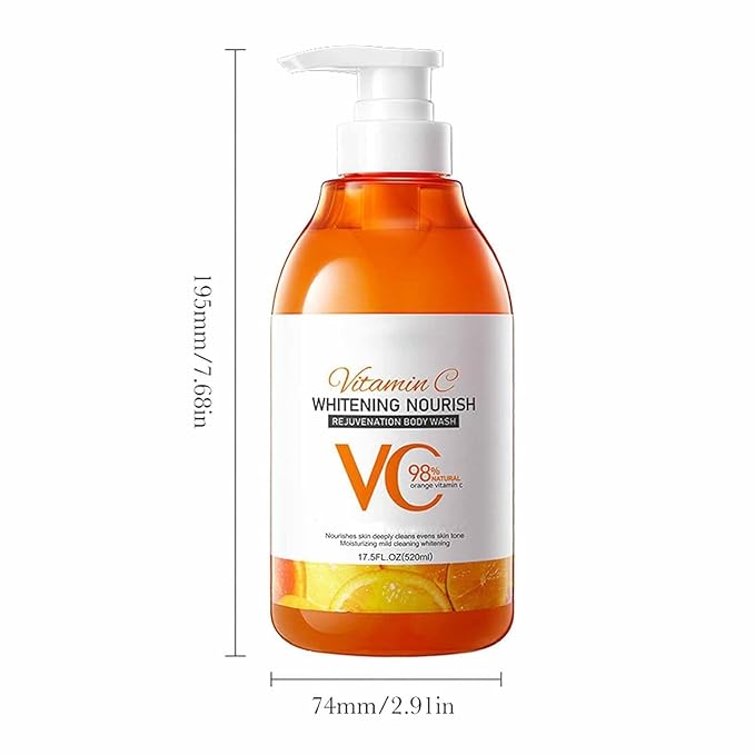 Vitamin C &amp Lemon Niacinamide Body WashNatural Vitamin C Nourish Rejuvenation Body WashDeep Cleansing &amp Nourishingfor all Skin Types (2PCS)