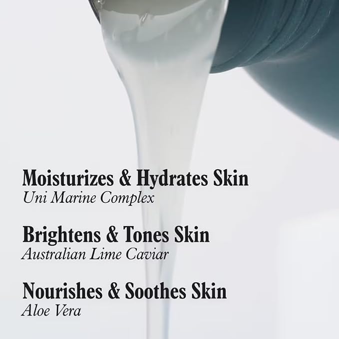 Uni Skin Shield Body Wash Refill - Hydrating Shower Gel &amp Moisturizing Skin Cleanser - Enriched with Organic Aloe Vera Kakadu Plum &amp Australian Caviar Lime - Ocean-Safe Body Care (375 ml)