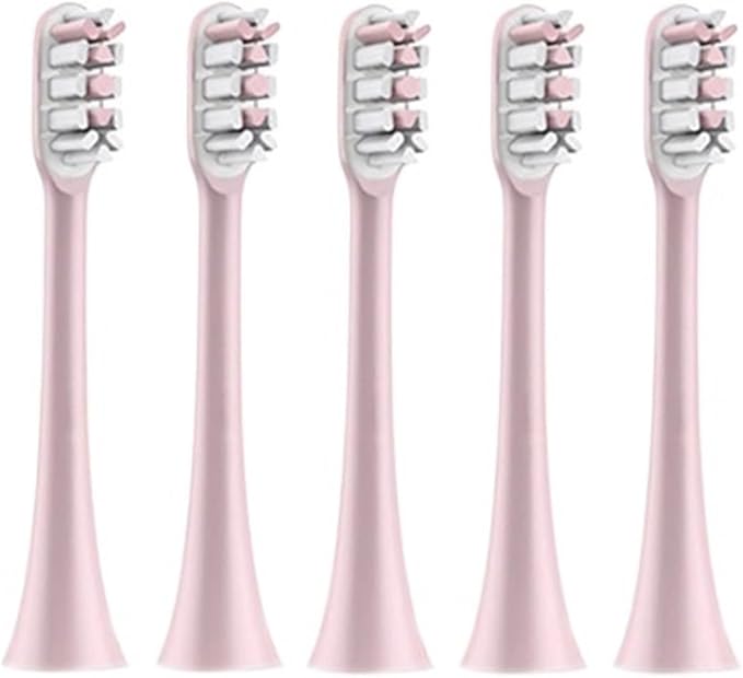 Compatible for SOOCAS X3 X5 X3U X1 V1 V2 Head Bristle Replacement Brush Heads Nozzles with Anti-dust Cap10pcs(Pink)