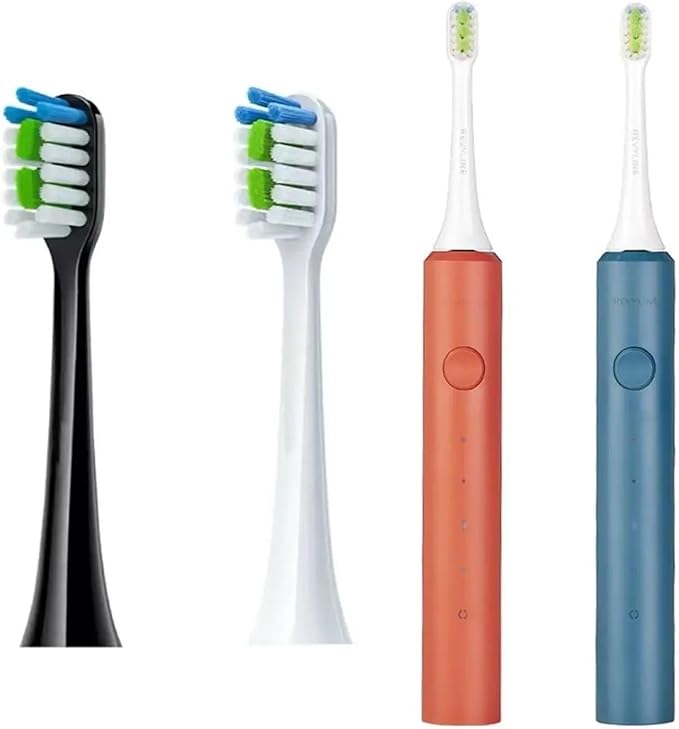 16pcs Replacement Toothbrush Heads Compatible for Revyline RL040 Teens/RL040 infly t03s Accessories Nozzles Bristles(16PCS Black)