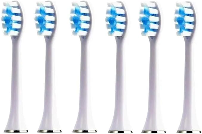 Replacement Toothbrush HeadsCompatible for Revyline RL010 Electric Accessories Soft Cleaning Bristle Nozzles(White)