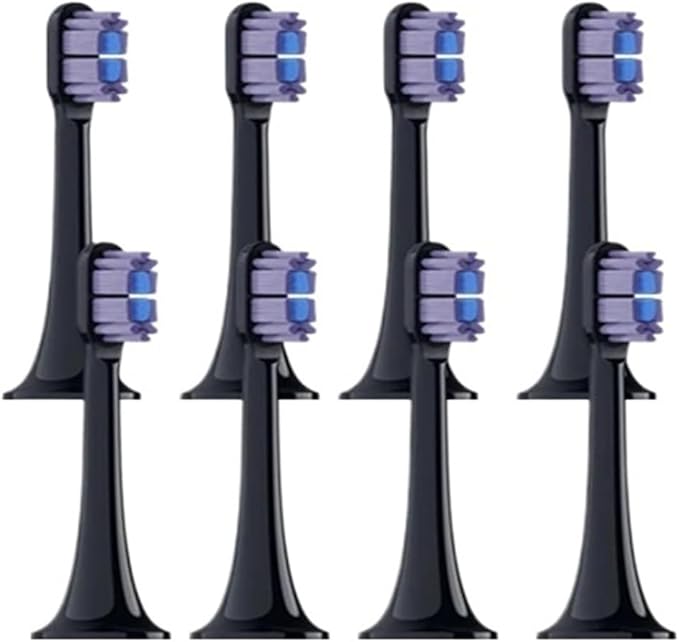4/8PCS Replacement Brush Heads Compatible for MIJIA T700 Sonic Electric Toothbrush Bristle with Caps Sealed Pack(4 PCS White)