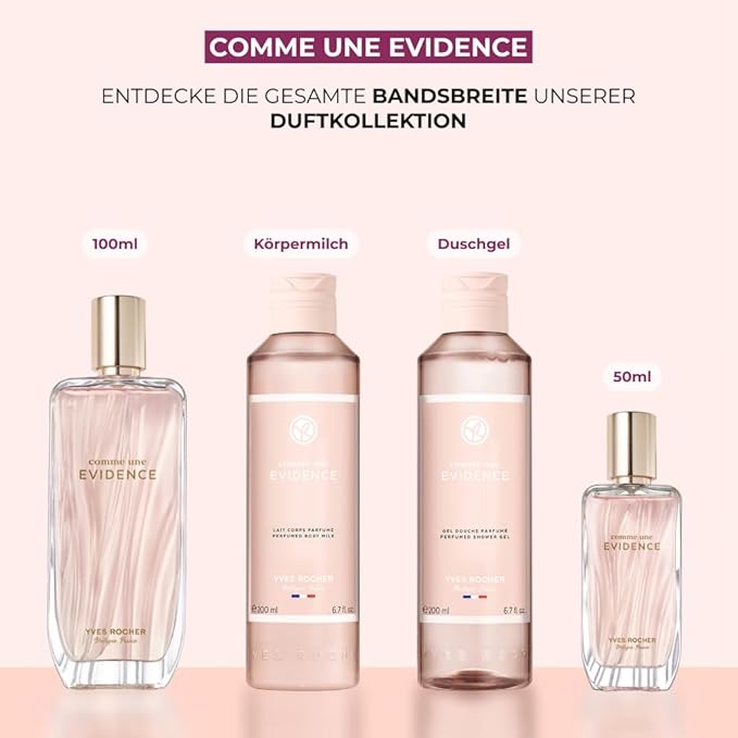 Yves Rocher Comme une Evidence Perfumed Shower Gel Paraben Free Enriched with Organic Cornflower Water Made in France Bottle 200 ml (Body Wash)
