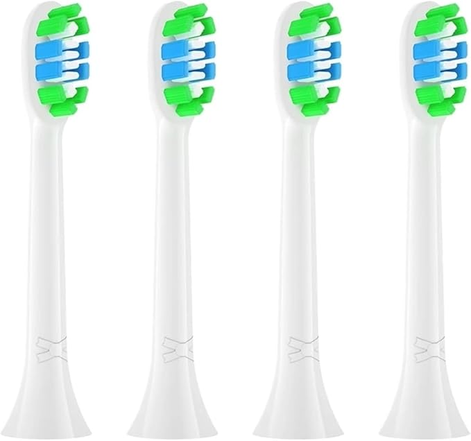 4/8pcs Replacement Toothbrush Heads Compatible with Philips Sonicare Soft Electric Brush Head 4100 6500 6100(4PCS Green)