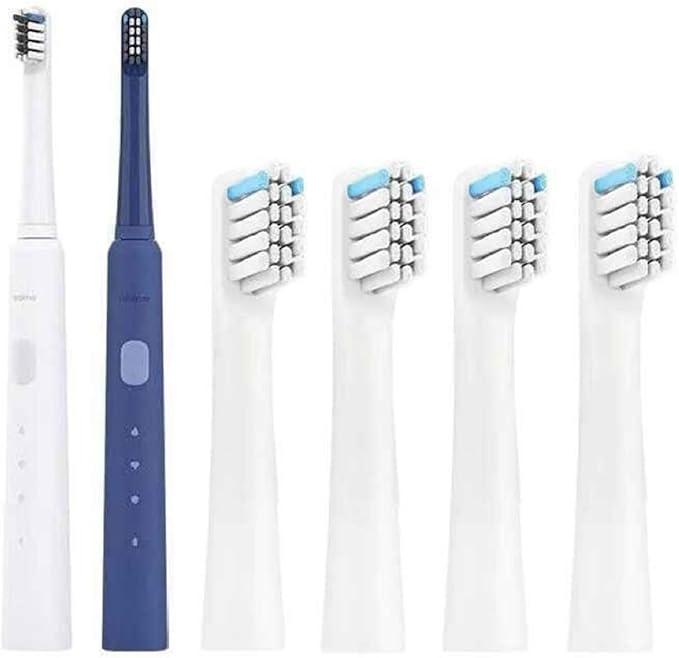 10PCS Toothbrush Replacement HeadsCompatible for Realme N1 N2 RTX2103 SN301 Soft Bristle Nozzles(10pcs Blue)