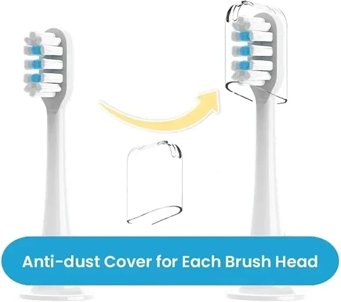 20pcs Replacement Toothbrush HeadsCompatible for T301/T302/T501 Tooth BrushNozzles with Vacuum Packaging(20 White)
