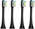 2/4PCS Electric Toothbrush Heads ReplacementCompatible for SOOCAS X1 X3 X3U X5 Teeth Brush Replacement Heads(Black 4 pcs)
