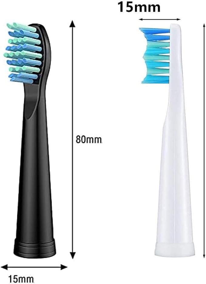 4/8/12/16 Pcs Replacement Brush Heads Compatible with Seago Compatible with Fairywill Electric Toothbrush Head Dupont Bristle Brush Refill Tooth Clean(12 Pcs White)