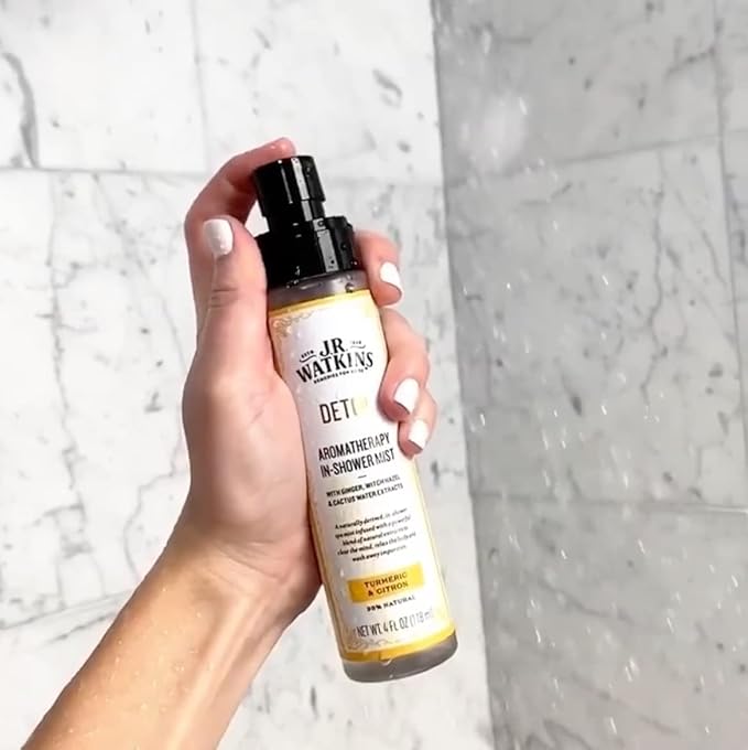 J.R. Watkins Detox Aromatherapy in-Shower Mist Natural Turmeric &amp Citron 4 oz
