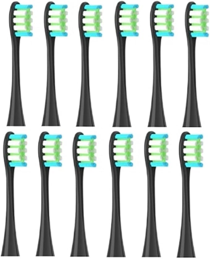 12PCSCompatible for X/X PRO/ Z1/ F1/ One/Air 2 /SE Cleaning Toothbrush for Adults Replacement(Green)