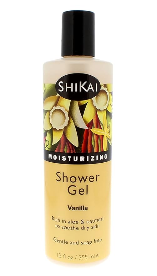 ShiKai Moisturizing Shower Gel Vanilla 12-Ounce Bottles (Pack of 3)
