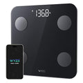Wyze Scale S Scale for Body Weight Digital Bathroom Scale for Body Fat BMI Muscle Heart Rate Body Composition Analyzer with App Batteries Included Bluetooth 400 lb Black
