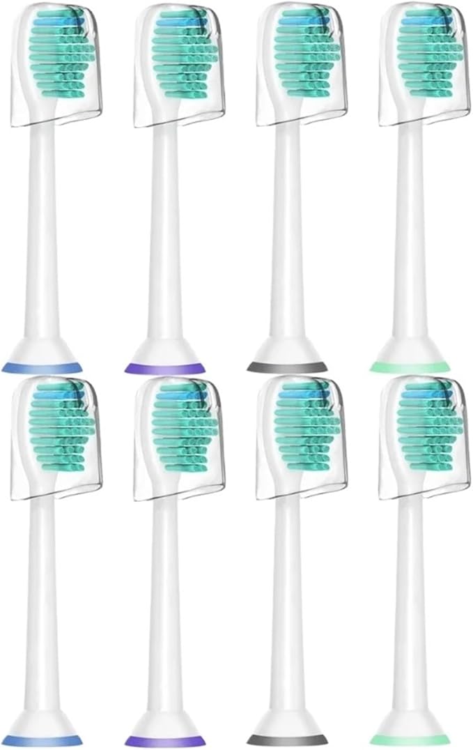 8pcs/lot Replacement Toothbrush Heads with Cap Compatible for HX6530 HX9340 HX6930 HX6710 HX9140 HX6921 HX6932